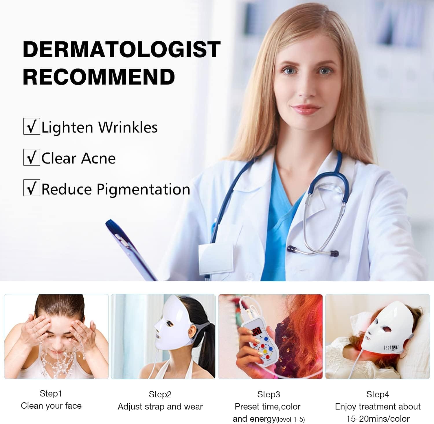 blue light therapy before and after